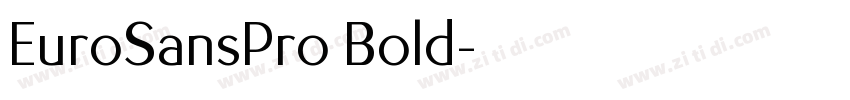 EuroSansPro Bold字体转换